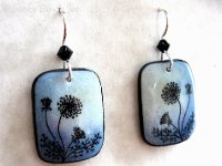 Queen Anne's Lace Earrings Pysanky Eggshell Jewelry by So Jeo : pysanky pysanka ukrainian easter egg batik art eggshell jewelry pendants earrings drop dangle etched flowers gift women accessories accessory pendant necklace bail crystal finding sterling silver filled sojeo flowers celtic purple white red pink brown green purple orange cream burgundy magenta teal turqoise crows crow blue black so jeo art handmade